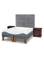 Cama Europea Alaska 2 Plazas Base Dividida + Set Muebles Tamesis