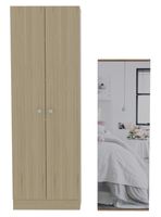 Clóset 2P + Zapatero Leto con Espejo Beige Rovere