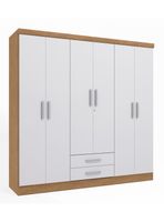 Clóset Isabela 6 Puertas 2 Cajones Freijó Blanco