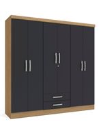 Clóset Isabela 6 Puertas 2 Cajones Freijó Negro