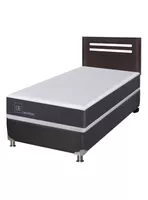 Box Spring New Ortopedic B5 Black 1 Plaza + Respaldo New Munich Sin Textil