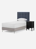 Set Muebles Respaldo 1.5 Plazas + Velador Issey