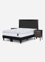 Cama Europea Art 4 King Base Dividida + Set Muebles Nolita Grafito