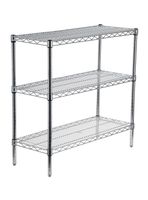 Estante Acero Cromado 36 x 91 x 84 cm 3 Repisas