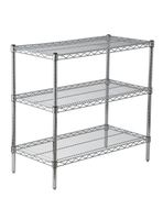 Estante Acero Cromado 46 x 91 x 84 cm 3 Repisas