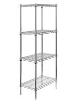 Estante Acero Cromado 36 x 61 x 160 cm 4 Repisas