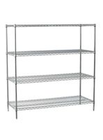 Estante Acero Cromado 61 x 152 x 160 cm 4 Repisas