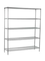 Estante Acero Cromado 46 x 152 x 188 cm 5 Repisas