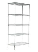 Estante Acero Cromado 46 x 91 x 188 cm 5 Repisas