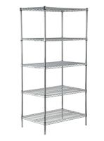 Estante Acero Cromado 61 x 91 x 188 cm 5 Repisas