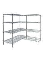 Estante Acero Cromado en L 152 x 152 x 160 cm 4 Repisas