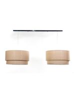 Lámpara Diseño 3 Colgante Cruda con Tapa Doble