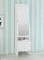 Espejo Joyero Porta Accesorios Blanco