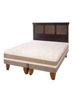 Cama Europea Rilassati Infinity 2 Plazas Base Dividida + Respaldo New Torino Chocolate
