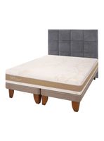 Cama Europea Rilassati Infinity King Base Dividida + Respaldo Tamesis Grafito