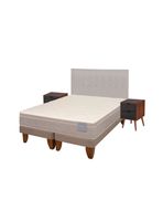 Cama Europea Rilassati King Base Dividida + Set Muebles Tigris Gris