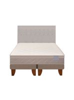 Cama Europea Rilassati King Base Dividida + Respaldo Tigris Gris