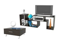 Combo TuHome Living Beijing Wengué Rack Extensible TV 40'' + Mesa de Centro TuHome