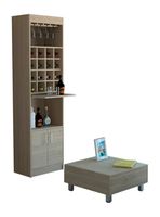 Combo Living Beijing Rovere Bar Kava + Mesa de Centro