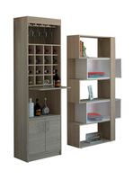 Combo TuHome Living Beijing Rovere Bar Kava + Biblioteca Cubo Amaretto TuHome