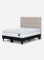 Cama Europea Art 4 2 Plazas Base Dividida + Respaldo