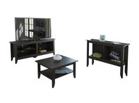 Combo Living Essential Wengué Rack TV 50'' + Mesa de Centro + Arrimo Attimo