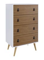 Cómoda Amber 4 Cajones Blanca