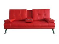 Futón PU Lounge Rojo