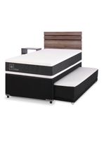 Diván Cama New Ortopedic Black + Set Muebles Ares