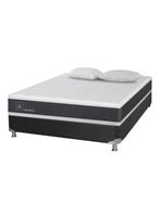 Box Spring Ortopedic Base 5 Black 2 Plazas Base Normal + Almohadas