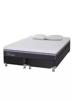 Box Spring B5 Black Ortopedic Advance 2 Plazas Base Dividida + Almohadas