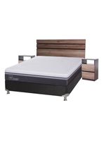 Box Spring Ortopedic Advance 2 Plazas Base Normal + Set Muebles Ares