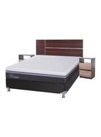 Box Spring Ortopedic Advance 2 Plazas Base Normal + Set Muebles Enio