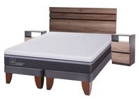 Cama Europea Ortopedic Advance King + Set Muebles Ares