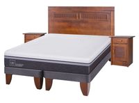 Cama Europea Ortopedic Advance King + Set Muebles Milán