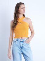 Polera Crop Top Tejido