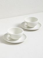 Set de 4 Tazas de Café 100 ml + Platillos Porcelana