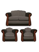 Juego Living Marsella 2 Cuerpos + Sillones Tela/Pu