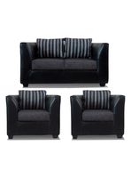 Juego Living Valentino 2 Cuerpos + Sillones Tela/PU