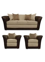 Juego Living Minesota 3 Cuerpos + Sillones Tela/PU