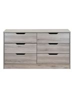 Cómoda 6 Cajones Misuri Roble Santana