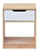 Velador 1 Cajones Misuri Carvalo-Blanco