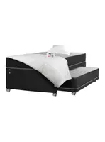 Cama Nido Apolo Black 1.5 Plazas + Textil Juvenil