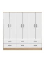 Clóset 6 Cajones 6 Puertas Maipo Olmo/Blanco
