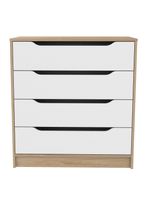 Cómoda 4 Cajones Olmo/Blanco