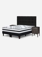 Cama Europea Driven King + Set Muebles Issey