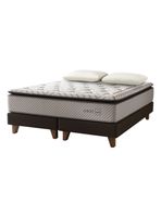 Cama Europea Nest 2 Plazas Long Base Dividida + Almohadas Memory Max