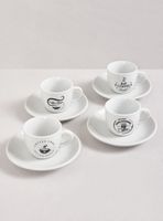 Set 4 Tazas Café y Platillos