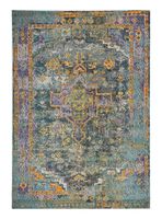 Alfombra Color Azul Bordes 160 x 230 cm