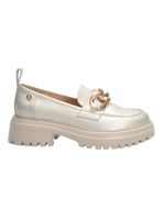 Mocasín Cuero Leboni Gold Mujer